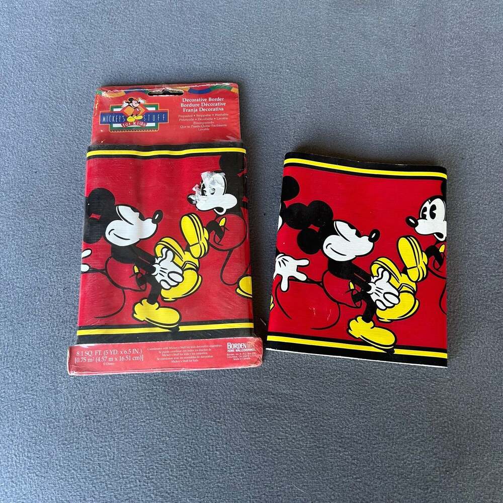 Vintage Disney Mickey Mouse Wallpaper 15 Feet Border